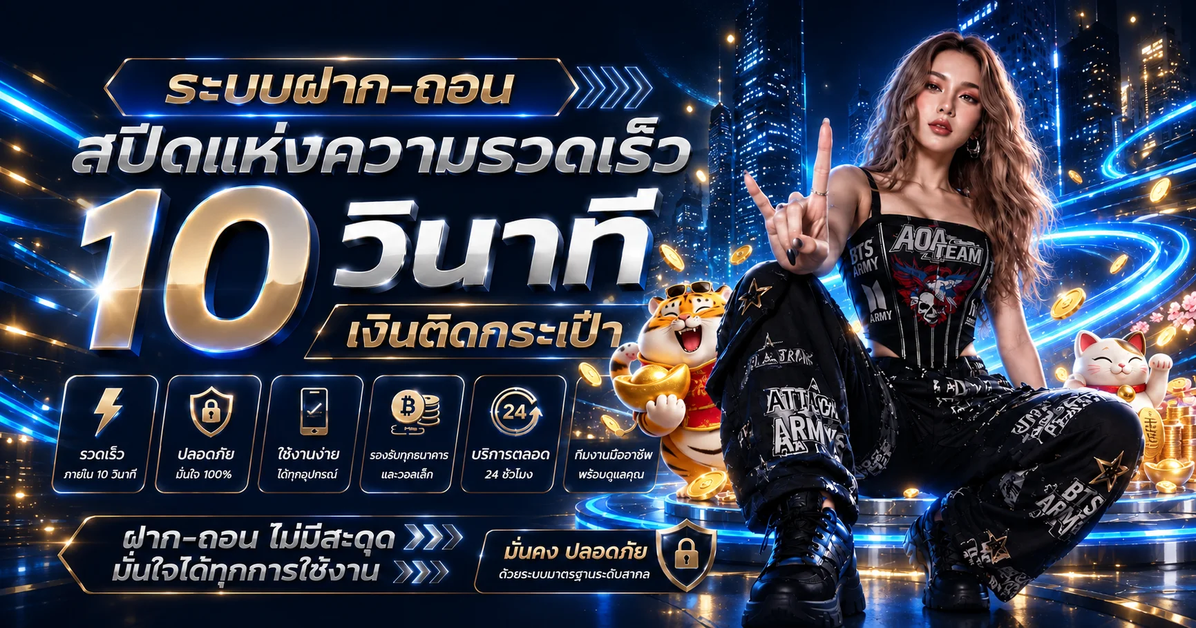 ระบบฝากถอนและข้อมูลความปลอดภัยบน SKYSLOTS88